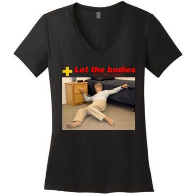 Let The Bodies Hit The Floor Women's V-Neck T-Shirt