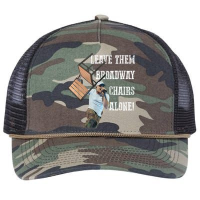 Leave Them Broadway Chairs Alone Funny Retro Rope Trucker Hat Cap