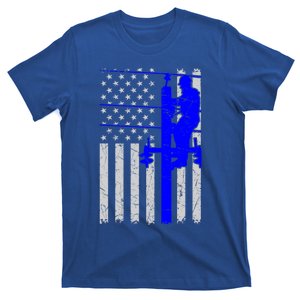 Line Thin Blue Line American Flag Us Independence Great Gift T-Shirt