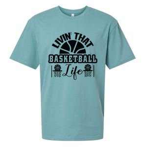 Livin' That Basketball Life Gift For Basketball Fan Team Sport Bball Sueded Cloud Jersey T-Shirt