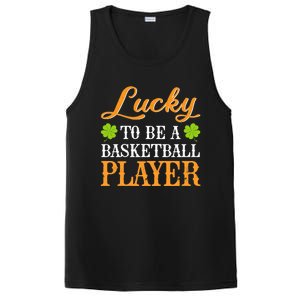 Lucky To Be A Basketball Player Shamrock St Patrick's Day Gift PosiCharge Competitor Tank