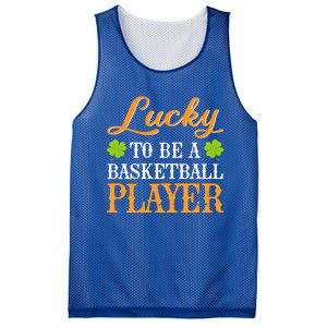 Lucky To Be A Basketball Player Shamrock St Patrick's Day Gift Mesh Reversible Basketball Jersey Tank