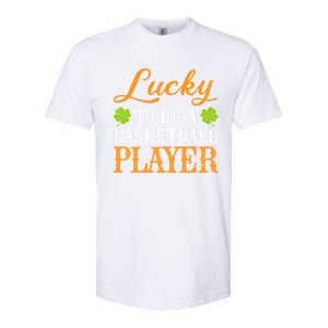 Lucky To Be A Basketball Player Shamrock St Patrick's Day Gift Softstyle CVC T-Shirt