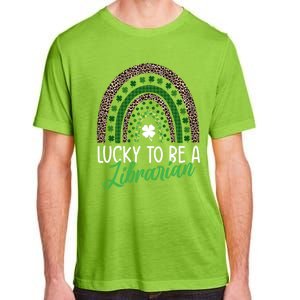 Lucky To Be A Librarian Tee School St Patrick's Day Library Gift Adult ChromaSoft Performance T-Shirt