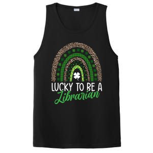 Lucky To Be A Librarian Tee School St Patrick's Day Library Gift PosiCharge Competitor Tank