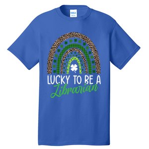 Lucky To Be A Librarian Tee School St Patrick's Day Library Gift Tall T-Shirt