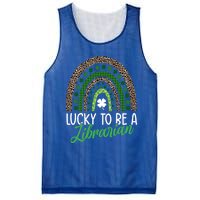 Lucky To Be A Librarian Tee School St Patrick's Day Library Gift Mesh Reversible Basketball Jersey Tank