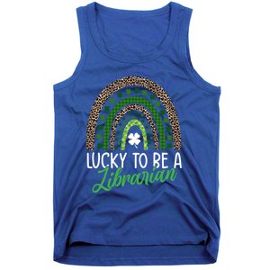 Lucky To Be A Librarian Tee School St Patrick's Day Library Gift Tank Top