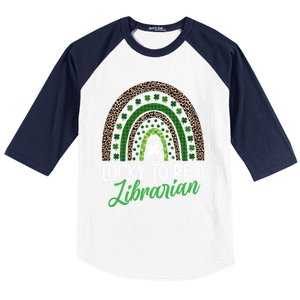 Lucky To Be A Librarian Tee School St Patrick's Day Library Gift Baseball Sleeve Shirt