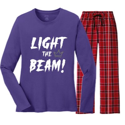 Light The Beam Sacramento Basketball Women's Long Sleeve Flannel Pajama Set 