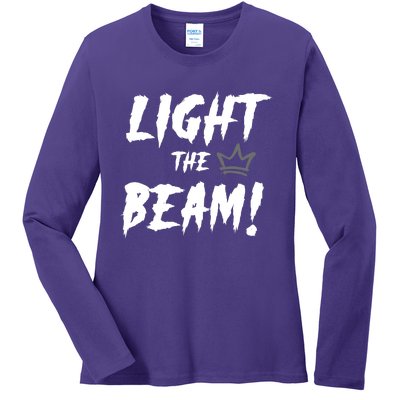 Light The Beam Sacramento Basketball Ladies Long Sleeve Shirt