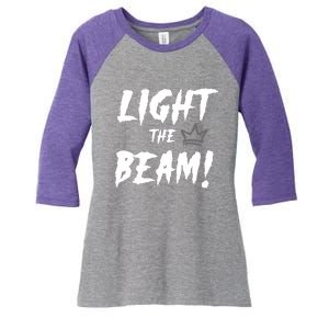 Light The Beam Sacramento Basketball Women's Tri-Blend 3/4-Sleeve Raglan Shirt