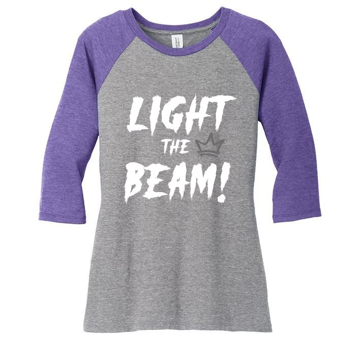 Light The Beam Sacramento Basketball Women's Tri-Blend 3/4-Sleeve Raglan Shirt