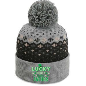 Lucky To Be A Cool Father St Patricks Day Gift The Baniff Cuffed Pom Beanie