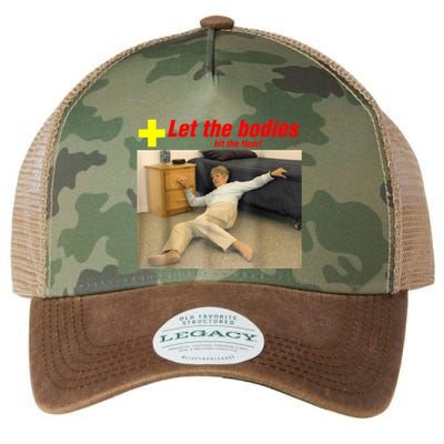 Let The Bodies Hit The Floor Funny Old Lady Sarcastic Meme Legacy Tie Dye Trucker Hat