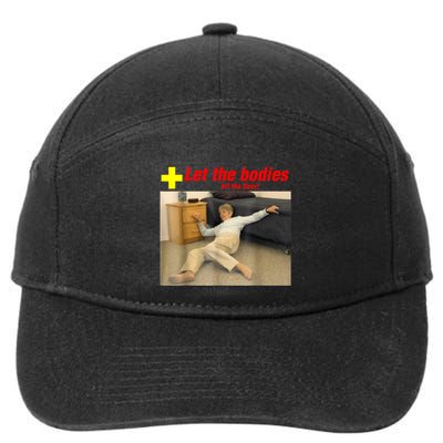 Let The Bodies Hit The Floor Funny Old Lady Sarcastic Meme 7-Panel Snapback Hat