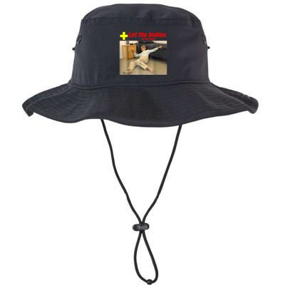 Let The Bodies Hit The Floor Funny Old Lady Sarcastic Meme Bucket Hat