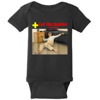 Let The Bodies Hit The Floor Funny Old Lady Sarcastic Meme Baby Bodysuit