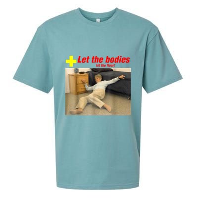 Let The Bodies Hit The Floor Funny Old Lady Sarcastic Meme Sueded Cloud Jersey T-Shirt