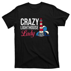 Lighthouse Tower Beach Ocean Quotes Lamp Light T-Shirt