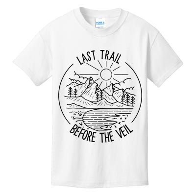 Last Trail Before The Veil Bachelorette Bridesmaid Hiking Kids T-Shirt