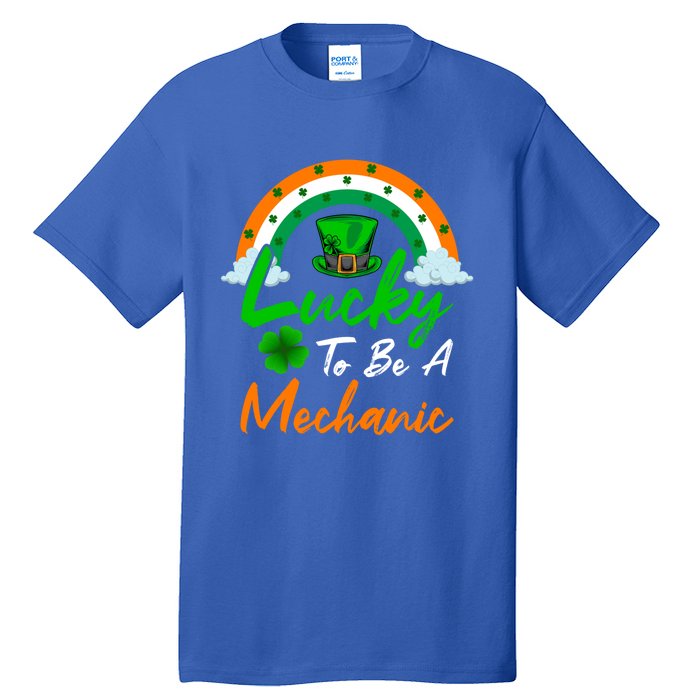 Lucky To Be A Mechanic St Patrick's Day Gift Tall T-Shirt