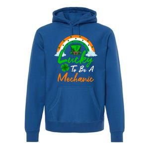 Lucky To Be A Mechanic St Patrick's Day Gift Premium Hoodie