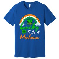 Lucky To Be A Mechanic St Patrick's Day Gift Premium T-Shirt