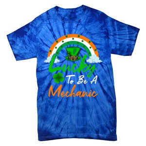 Lucky To Be A Mechanic St Patrick's Day Gift Tie-Dye T-Shirt