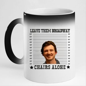 Leave Them Broadway Chairs Alone 11oz Black Color Changing Mug