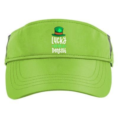 Lucky To Be A Dentist St Patricks Day Shamrock Dental Gift Adult Drive Performance Visor