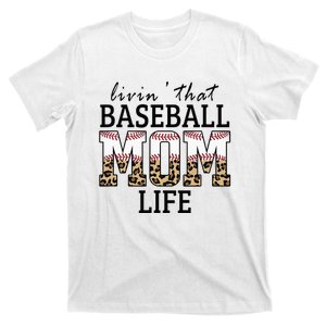 Livin' That Baseball Mom Life Leopard T-Shirt