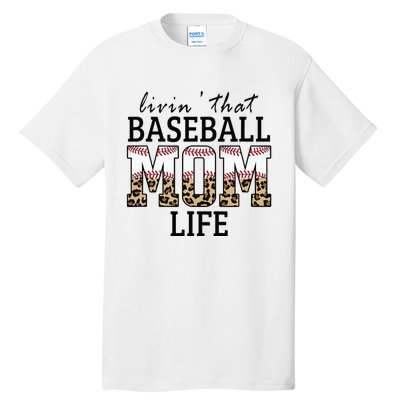 Livin' That Baseball Mom Life Leopard Tall T-Shirt