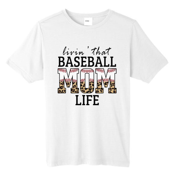 Livin' That Baseball Mom Life Leopard Tall Fusion ChromaSoft Performance T-Shirt