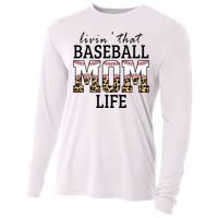 Livin' That Baseball Mom Life Leopard Cooling Performance Long Sleeve Crew