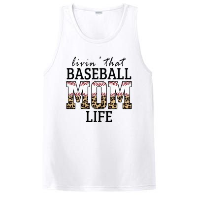 Livin' That Baseball Mom Life Leopard PosiCharge Competitor Tank