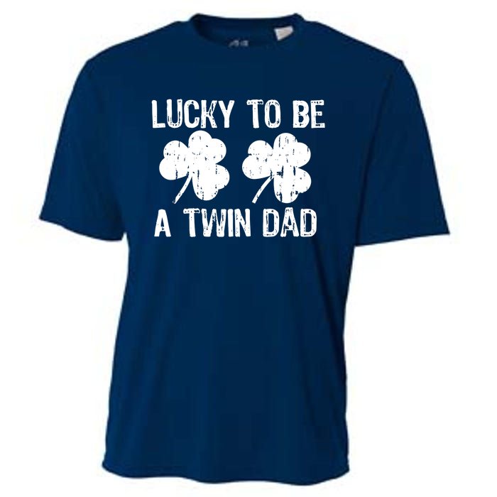 Lucky To Be A Twin Dad St Patrick's Day Cooling Performance Crew T-Shirt