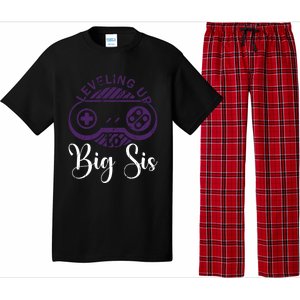 Leveling To Big Sis Big Sis Little Bro Designs Cute Gift Pajama Set