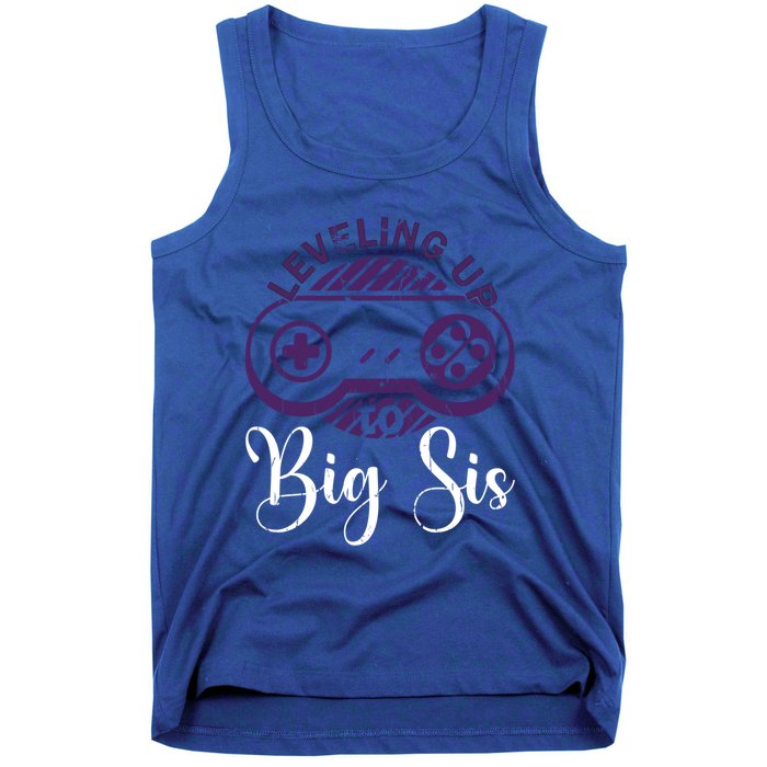 Leveling To Big Sis Big Sis Little Bro Designs Cute Gift Tank Top