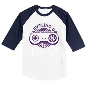 Leveling To Big Sis Big Sis Little Bro Designs Cute Gift Baseball Sleeve Shirt