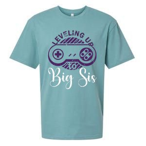 Leveling To Big Sis Big Sis Little Bro Designs Cute Gift Sueded Cloud Jersey T-Shirt