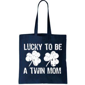 Lucky To Be A Twin Mom St Patrick's Day Tote Bag