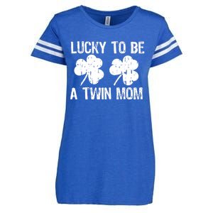 Lucky To Be A Twin Mom St Patrick's Day Enza Ladies Jersey Football T-Shirt