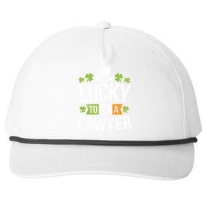 Lucky To Be A Lawyer Funny Gift St Patricks Day Gifgreat Gift Snapback Five-Panel Rope Hat