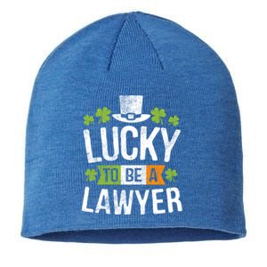 Lucky To Be A Lawyer Funny Gift St Patricks Day Gifgreat Gift Sustainable Beanie