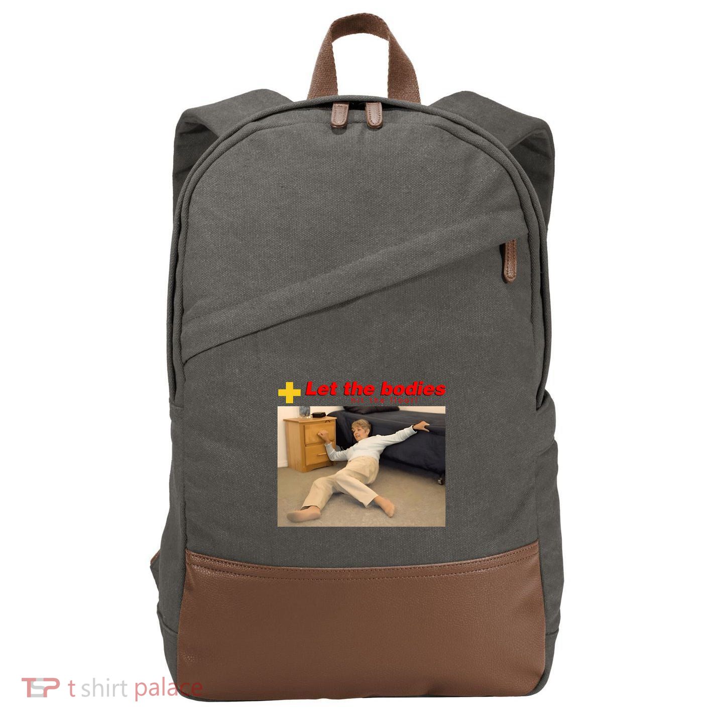 Let The Bodies Hit The Floor Funny Meme Cotton Canvas Backpack
