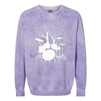 Live The Beat Drum Drummer Gift For Musician Colorblast Crewneck Sweatshirt