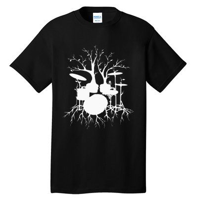 Live The Beat Drum Drummer Gift For Musician Tall T-Shirt