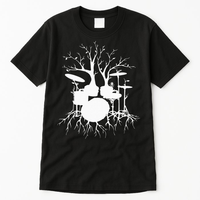 Live The Beat Drum Drummer Gift For Musician Tall T-Shirt