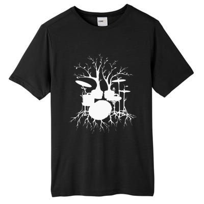 Live The Beat Drum Drummer Gift For Musician Tall Fusion ChromaSoft Performance T-Shirt